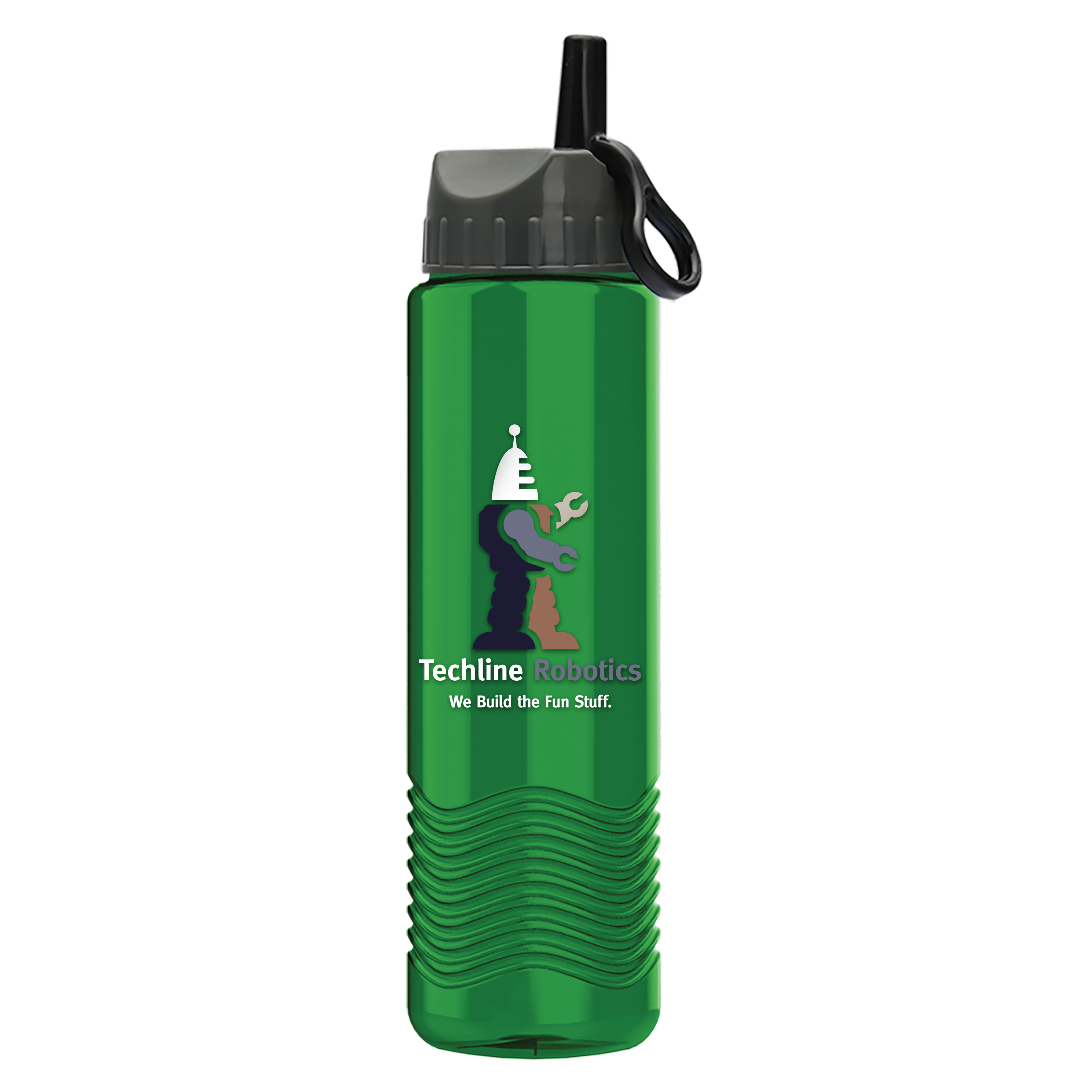 Wave Tritan® Bottle with Ring-Straw Lid - 24 oz.